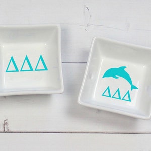 Delta Delta Delta Sorority Ring Dish - Pin Dish - Jewelry Dish