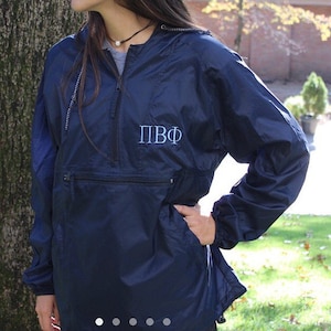 Pi Beta Phi Sorority Rain Jacket - Greek Windbreaker
