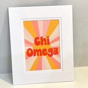 Chi Omega Sorority Print - Decor