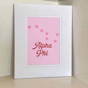 Alpha Phi Sorority Print - Decor
