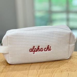 Alpha Chi Omega Makeup Bag - Cosmetic Bag - Pi Phi Gift