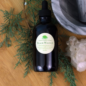 Black Walnut Fresh Hull Extract - 2 oz - Juglans nigra Tincture in Grain Alcohol
