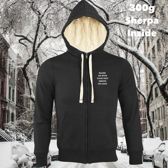 Sherpa Hoodie Lined Zip Hoodie Free 