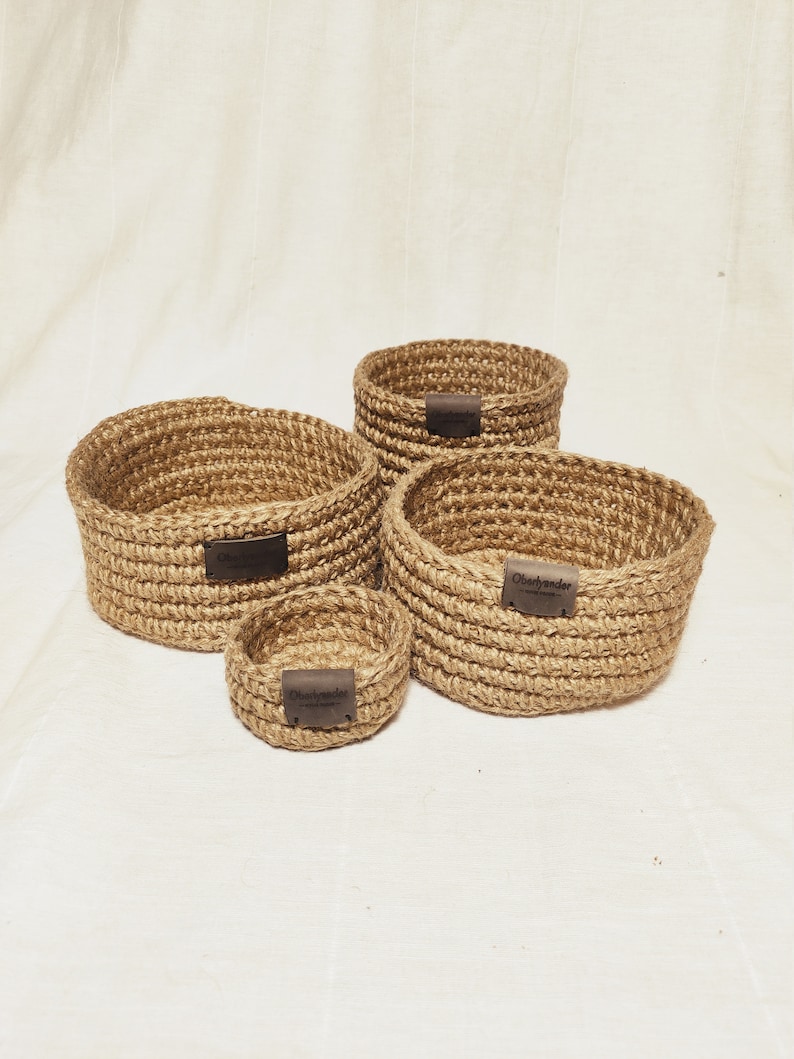 Small Jute Basket Bathroom and Kitchen Storage Basket Etsy