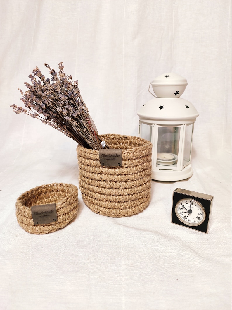 Small Jute Basket Bathroom and Kitchen Storage Basket - Etsy