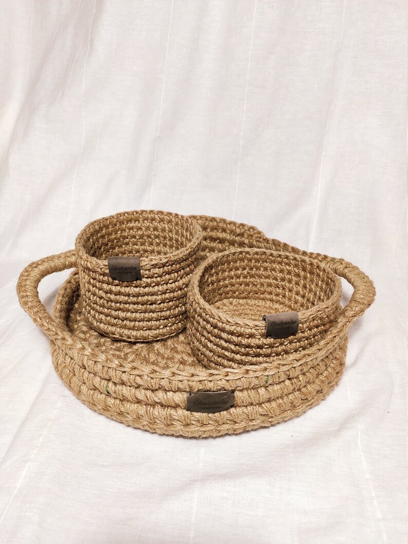 Cesta de yute grande con asas cesta de almacenamiento de baño | Etsy