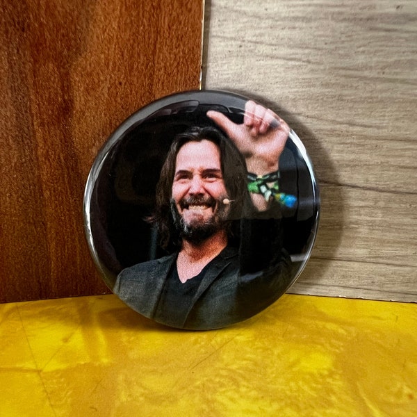 Keanu Reeves Live music photo tribute button 1.50inch