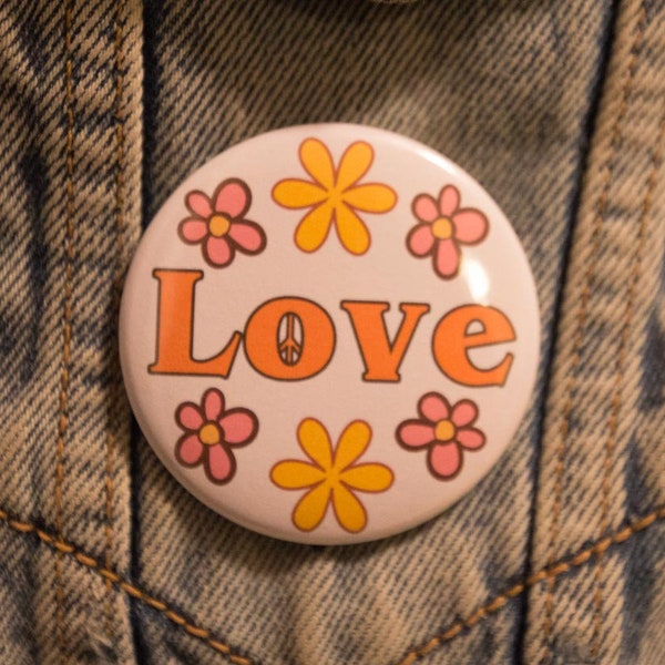 Love button vintage 2.25inch button