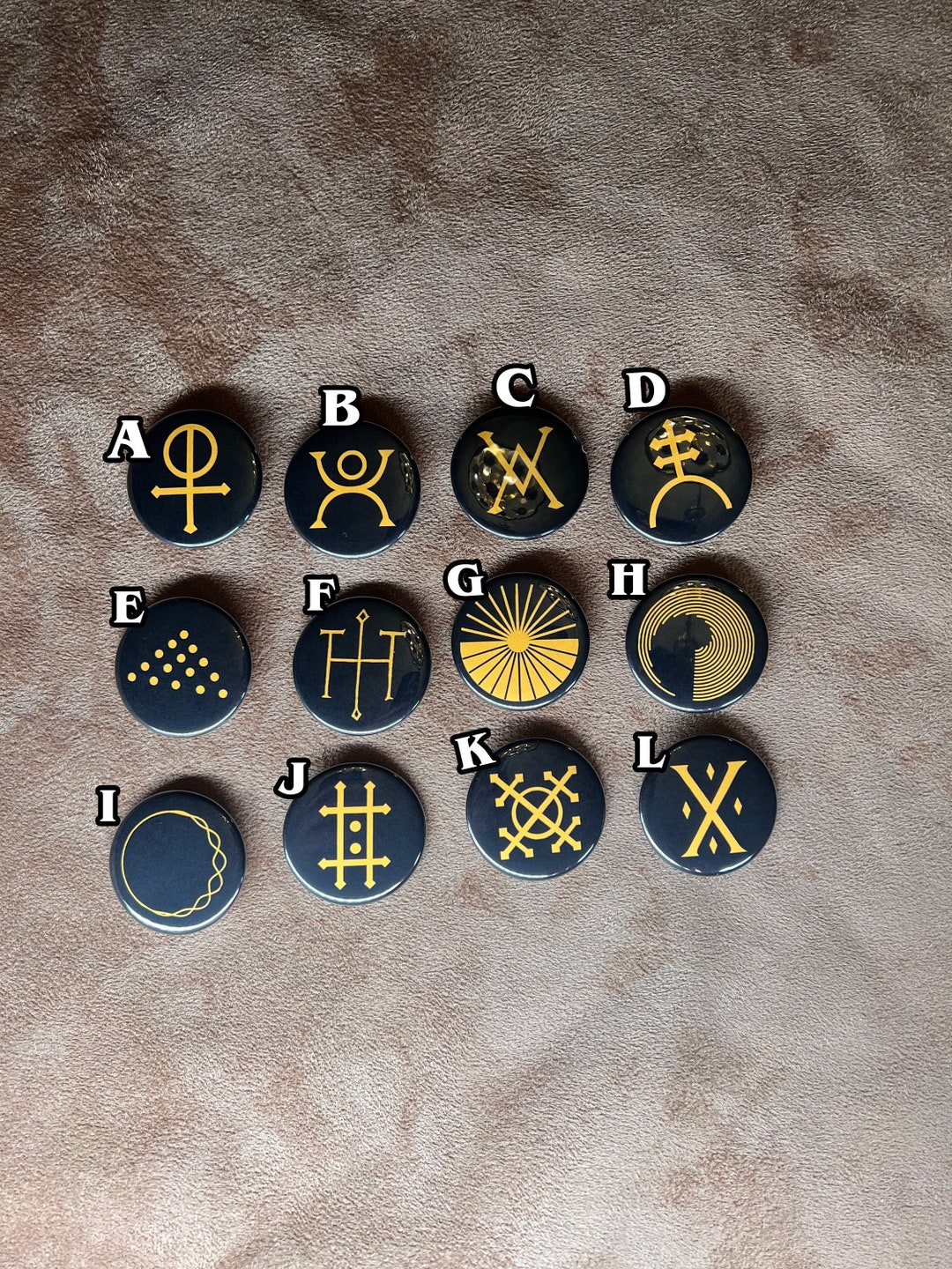 GVF Symbols Tribute Buttons 1.50inch Tbagg Greta Van Fleet Tribute Etsy
