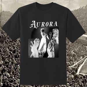 Aurora Musician live music Collage Black t shirt