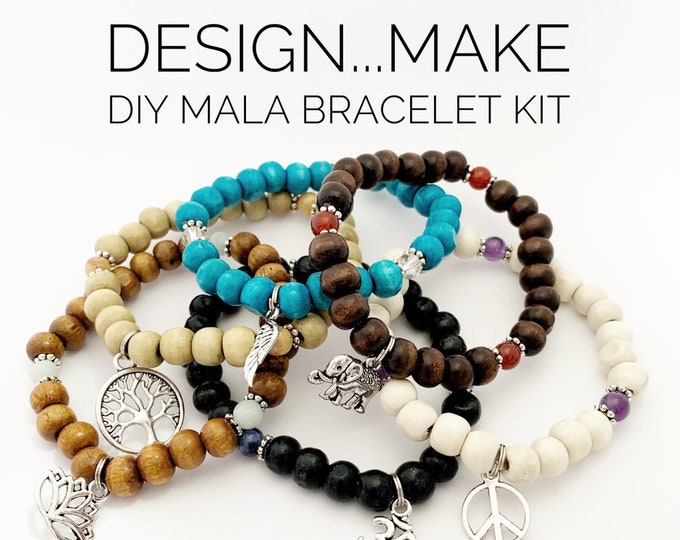 Artspabykristalynn Make Diy Mala Bracelet Kit 27 Beads Prayer Custom Intention Simple Reminder