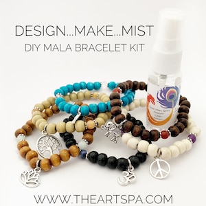 Design..Make..Mist - DIY Bracelet - Create Your Own Mala Bracelet - DIY Kit - 27 Beads - Prayer Beads - Custom Mala Bracelet Kit