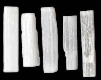 5" - 8.5" Large Natural Selenite Crystal Wand, Wiccan Healing Crystals, Altar Crystals