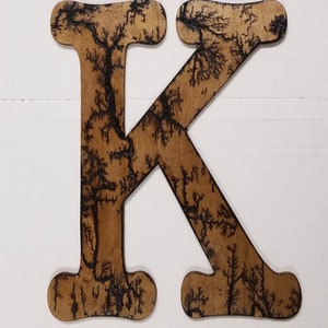 Handmade 18 Personalized Lichtenberg Wooden Letters Any Letter Available image 6