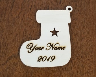 Personalized Engraved Double Sided Wood Ornaments