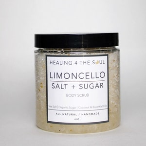 Limoncello Salt & Sugar Scrub / Handmade / Small Batches / Exfoliating / Sea Salt / Gift