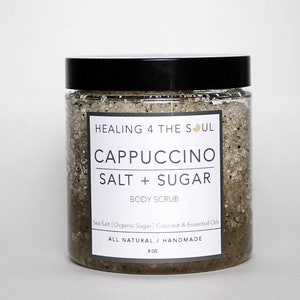 Cappuccino Salt & Sugar Scrub / Handmade / Small Batches / Exfoliating / Sea Salt / Gift