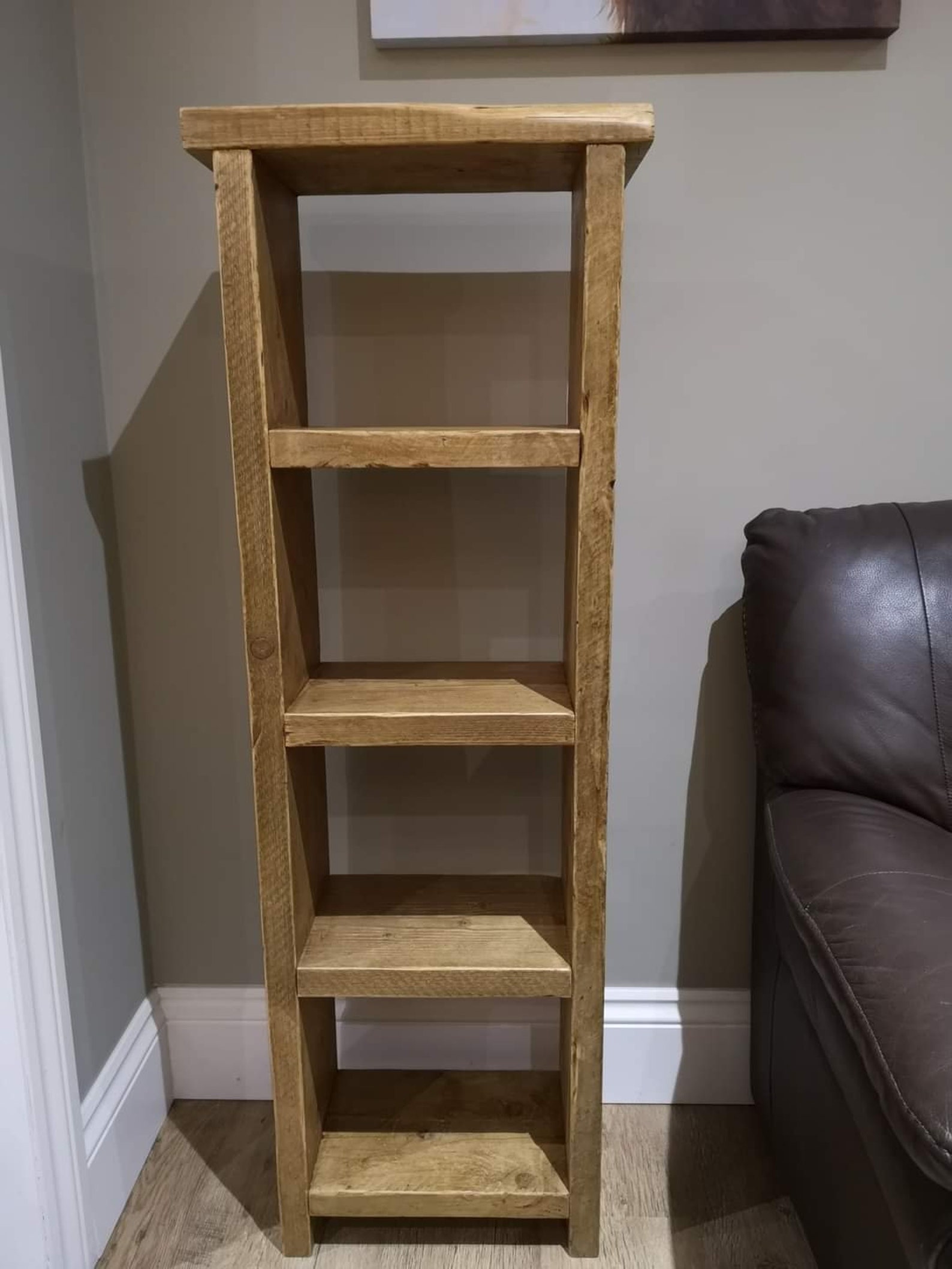 Reclaimed Rustic Scaffold Board Shelving Unit / Narrow Etsy