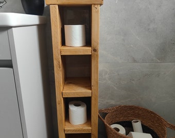 Handmade Rustic Bathroom Caddy Storage Unit