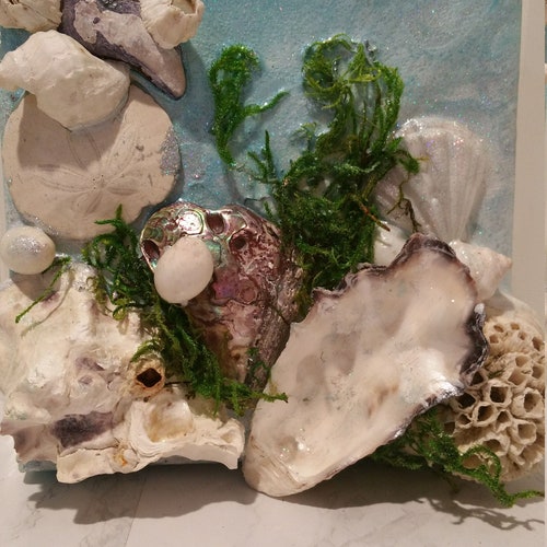 Sea Shell Canvas Art - Mixed Media & Collage