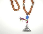 Vintage Bodhi Seed Mala with Stupa Pendant