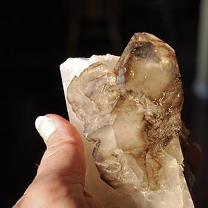 Smoky Elestial Quartz Crystal, Jacare Quartz