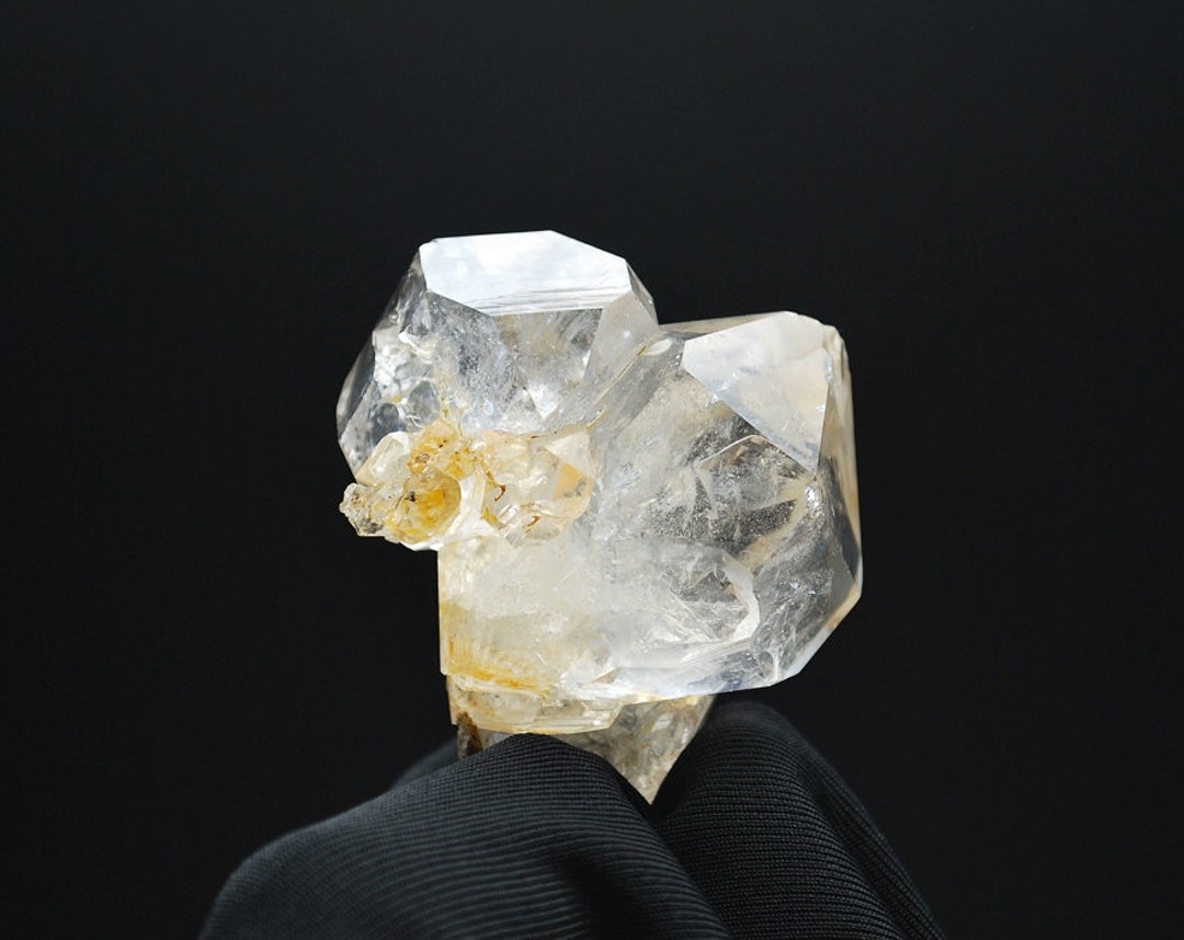 ハーキマーダイアモンド大粒クラスター ハーキマーダイヤモンドクラスター、金鉄含有物、ニューヨーククォーツ