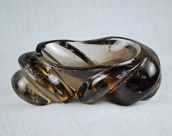 Carved Smoky Quartz Bowl, Stone Bowl