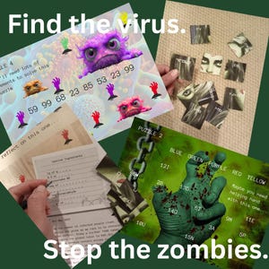 Zombie Apocalypse Escape Room Kit, Printable Puzzle Game (PDF) image 6
