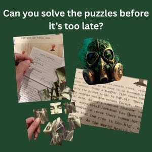 Zombie Apocalypse Escape Room Kit, Printable Puzzle Game (PDF) image 4