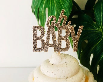 Oh Baby Gender Reveal/Baby Shower Cupcake Topper