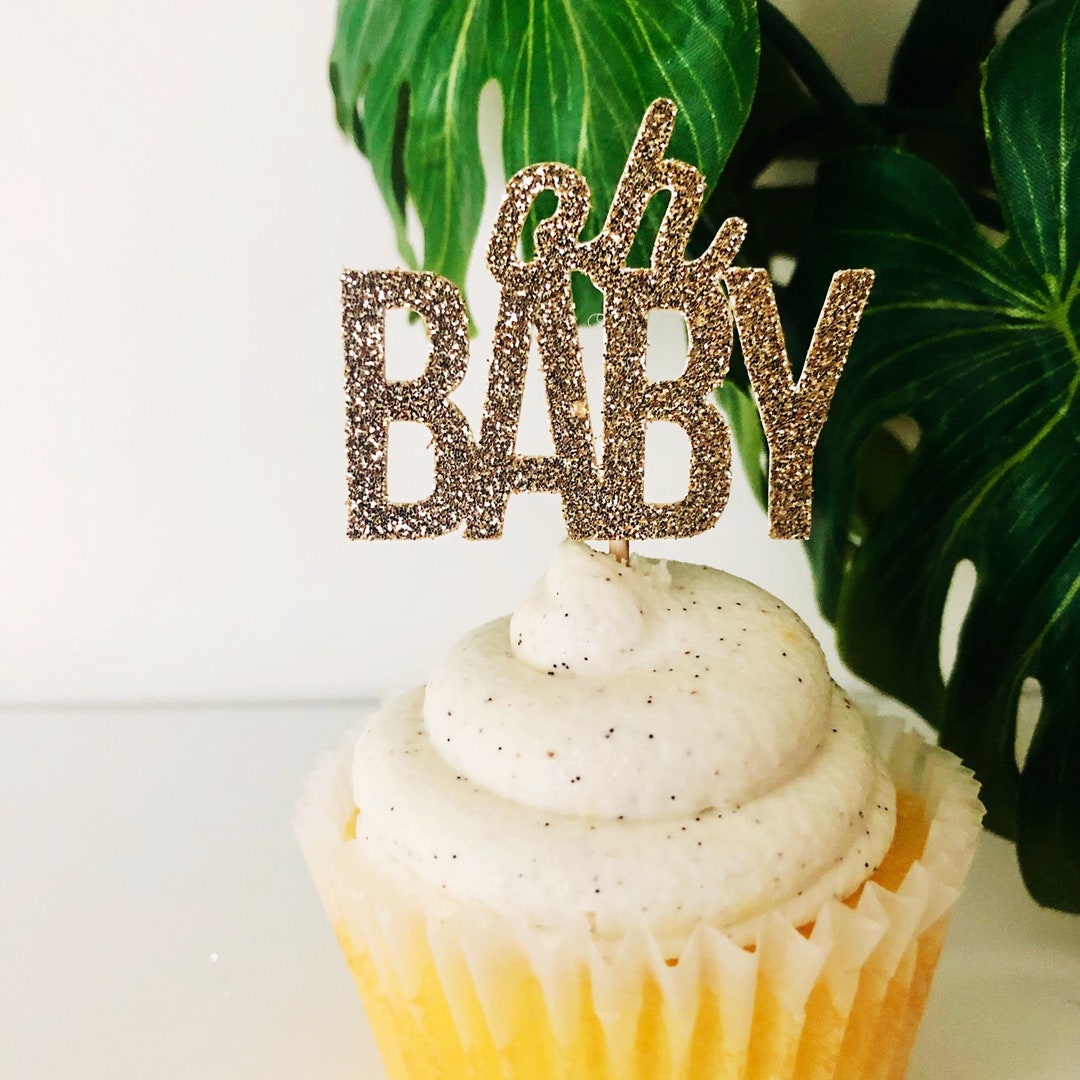 Oh Baby Gender Reveal/baby Shower Cupcake Topper - Etsy