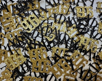 Black and Gold Fraternity Confetti