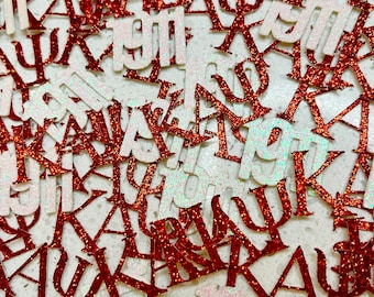 Red and White Fraternity Confetti