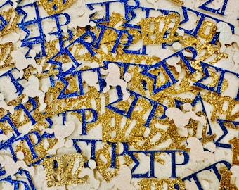 Blue and Gold Sorority Confetti