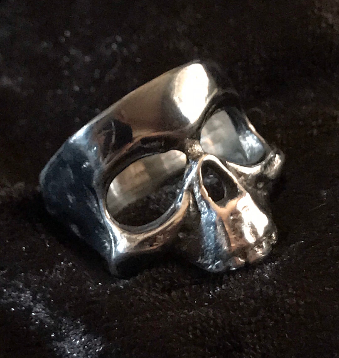 Skull Ring, Handmade in Sterling Silver, With an Oxidised Finish ...