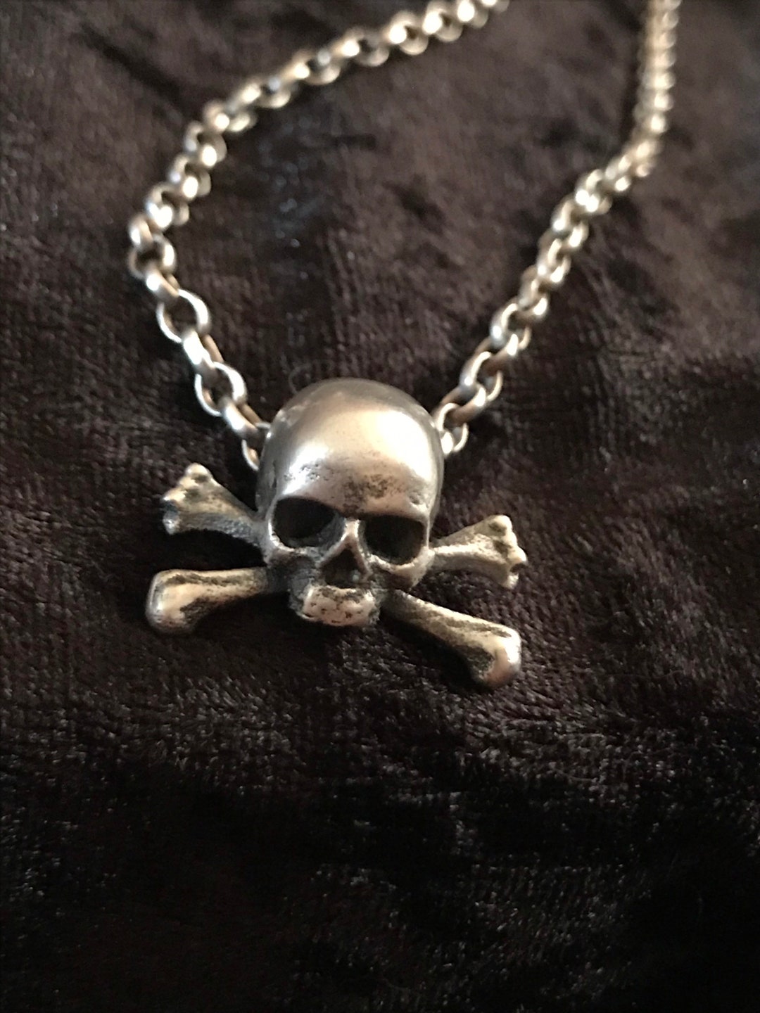 Skull and Crossbones Handmade Sterling Silver Pendant. - Etsy Skull and Crossbones Handmade Sterling Silver Pendant. - Etsy