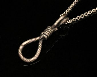 Silver noose pendant