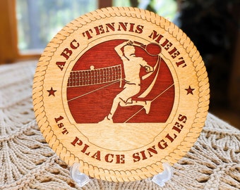 Brand New Personalized Wooden Plaque - Tennis - FREE SHIPPING