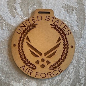 Brand New Personalized Wooden Medal Ornament Coaster - United States Air Force - FREE SHIPPING