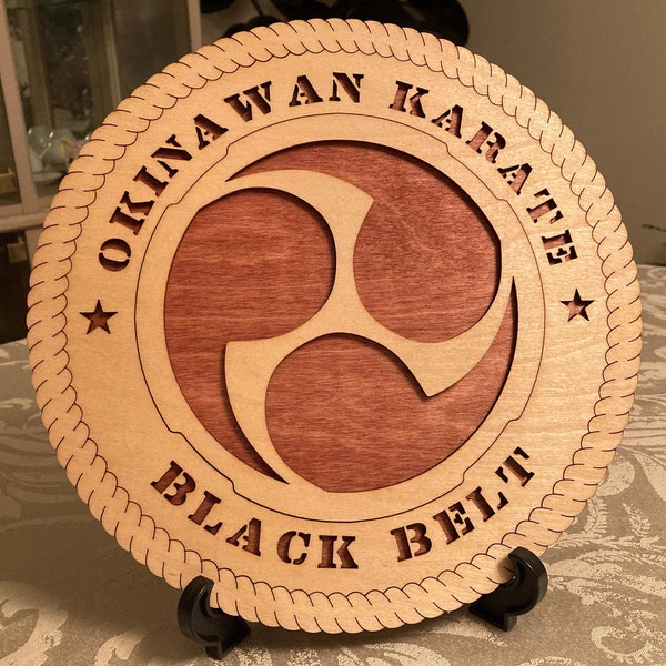 Brand New Personalized Martial Arts Wooden Plaque - Okinawan Karate - FREE SHIPPING