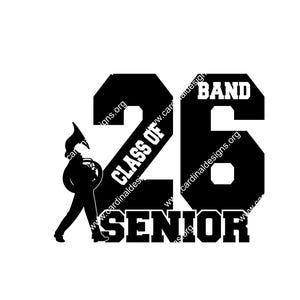 Class of 2026 Marching Band SVG AI JPEG design - Tuba player