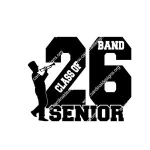 Class of 2026 Marching Band SVG AI JPEG design - trumpet