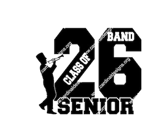 Class of 2026 Marching Band SVG AI JPEG design - trumpet