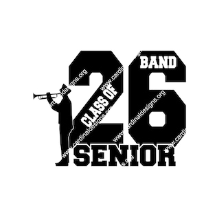 Class of 2026 Marching Band SVG AI JPEG design - trumpet