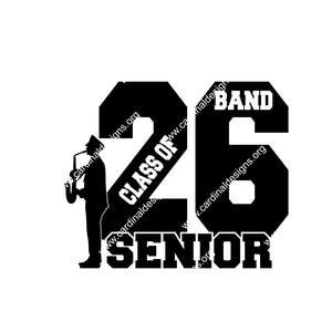 Class of 2026 Marching Band SVG AI JPEG design - Saxophone