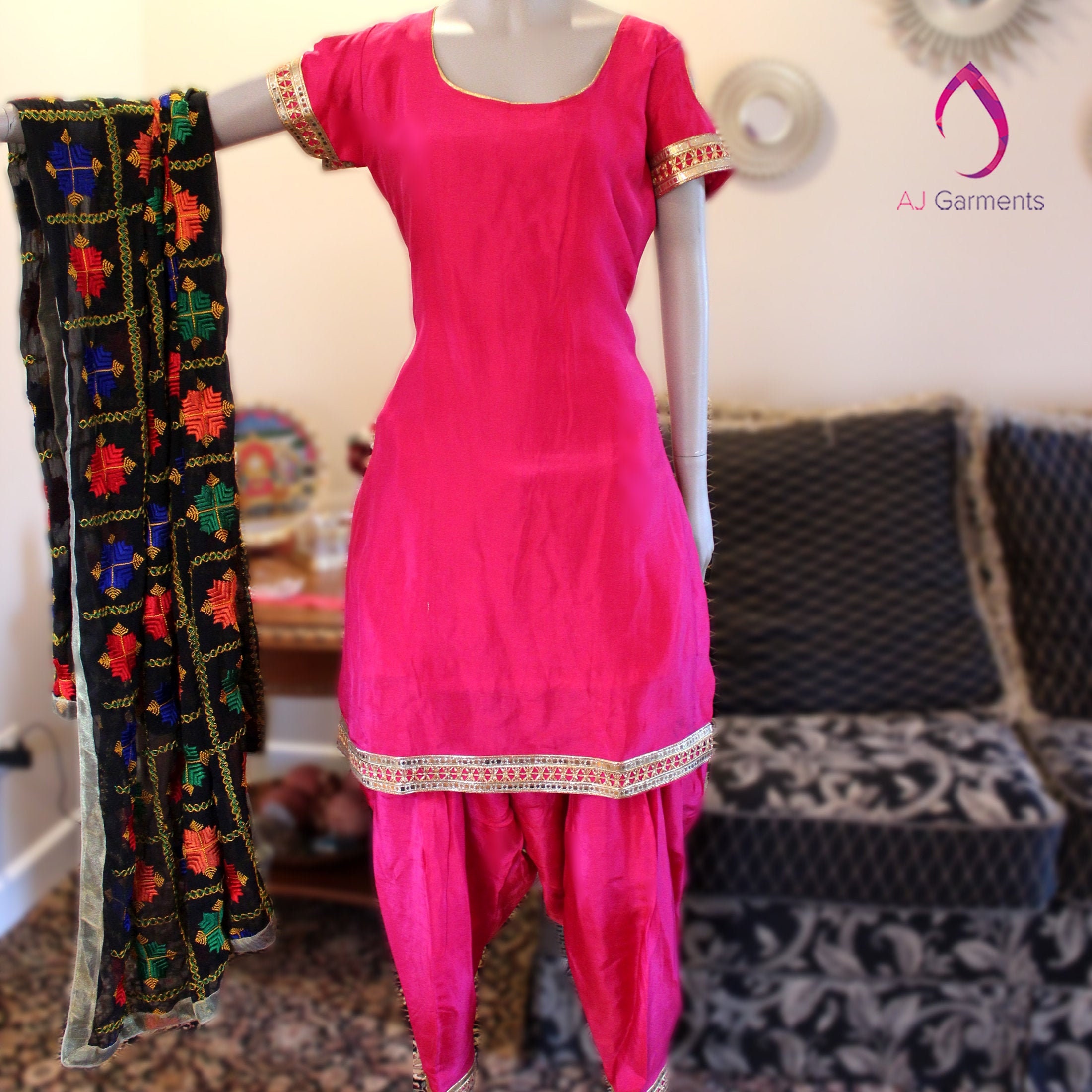 pink punjabi dress