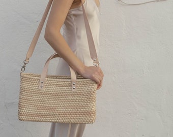 Tulum Straw Shoulder Bag, straw crossbody bag, straw handbags, straw purse, straw bags, basket tote, straw tote bag, summer straw bag