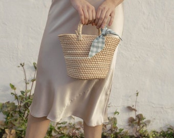 Mini Somerset Basket Tote, straw bags, straw totes, summer straw bags, straw purse, straw handbag