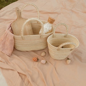 Sunset Straw Basket Tote, straw bag, straw beach bag, straw totes, beach tote bags, summer straw bags, straw bag tote, straw tote bag image 3